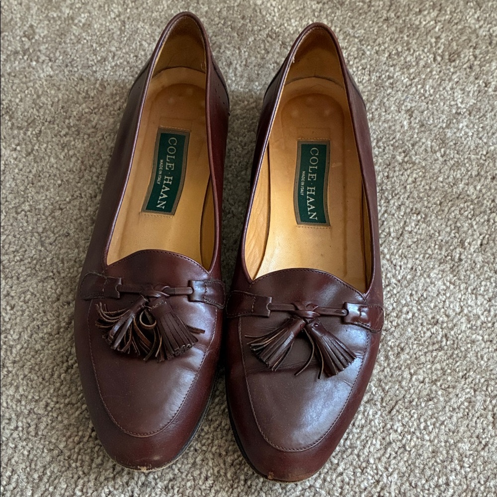 Cole Haan Women's Dark Brown Tassel Loafers